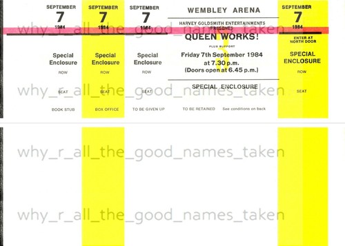 QUEEN 👑 MUSIC GROUP ARTIST 🎸 Reproduction CONCERT TICKETS 🎟️ Individual Sale - 第 73/102 張圖片