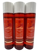 Bath & Body Works LOT 3 Vacation Vibe Fragrance Mist Spray 8 oz Pistachio Amber