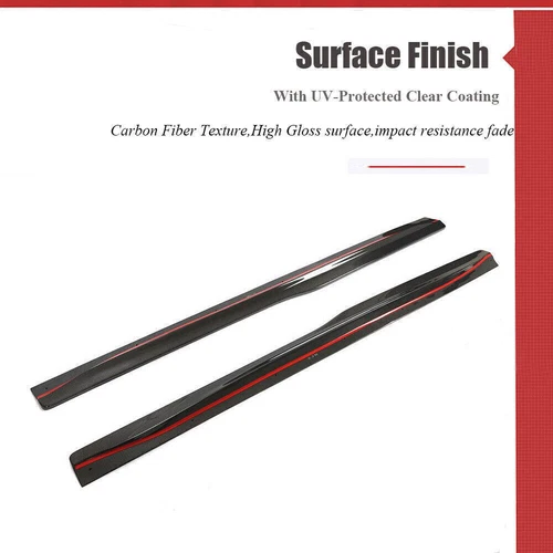 Carbon Fiber Side Skirts Extension Lip Spoiler for BMW F80 M3 F82 F83 M4 2014-19 - Foto 3 di 11