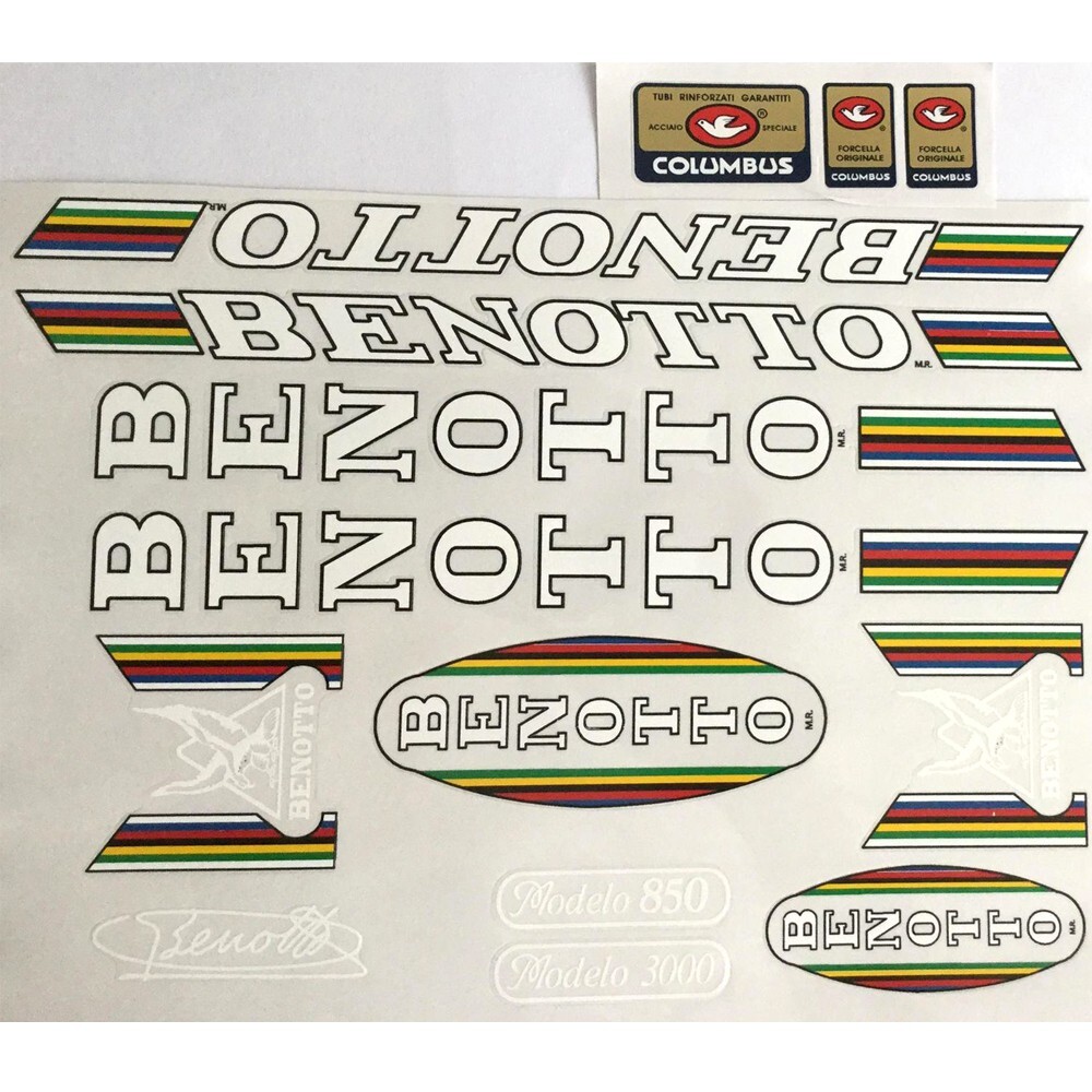 Benotto 80s  vintage decal set for Campagnolo ride New! Blue or red or white