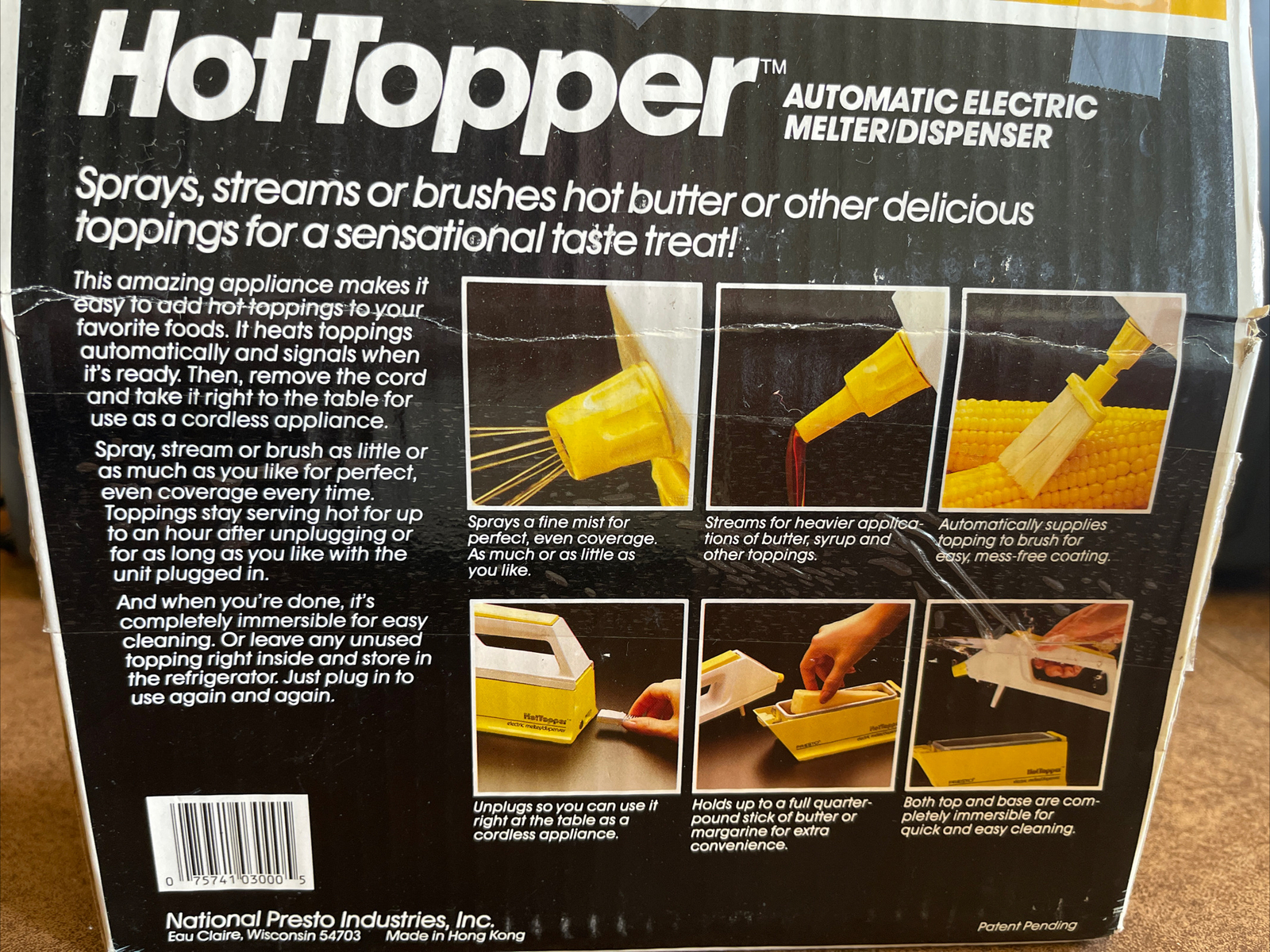 Vintage Presto Hot Topper Automatic Electric Butter Melter Sprayer