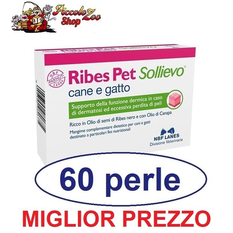 NBF Lanes Ribes Pet Sollievo 60 Perle Integratore Dermatologico