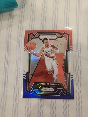 Anfernee Simons 2023-24 Panini Prizm Red/White/Blue I23 #106 Portland Trail