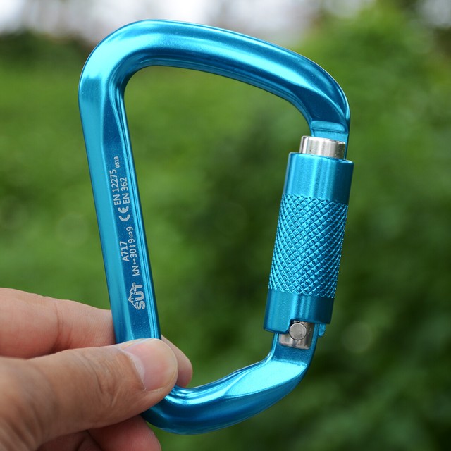 30KN AutoLocking Carabiners Rock Tree Climbing Arborist Caving Rescue Karabiner eBay