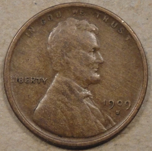 1909-S Lincoln Wheat Cent Nice VF as Pictured La