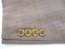 SUPERFLY Vtg 70s Brown Red Plaid 2-Pc Suit Wide Flare Leg Pants Disco Pimp 42