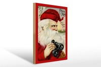Holzschild Weihnachten Schnee Winter Santa Claus 30X40 Cm Schild