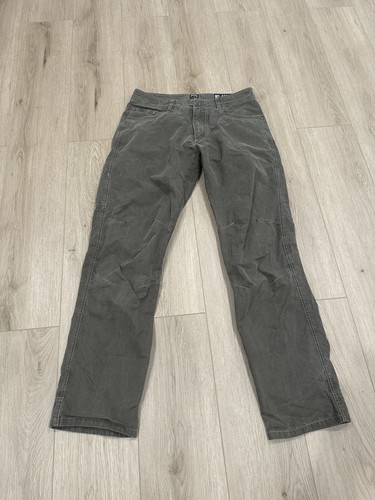 Kuhl Herren braun grün Revolvr Hose 34x33 Wandern Outdoor leichte Arbeitskleidung