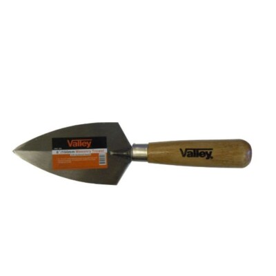 6'' x 4-1/2'' Point Trowel with Hardwood Handle,  TRW-006