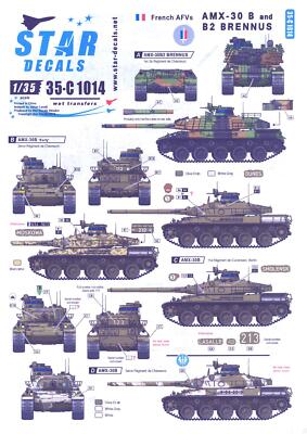 Star Decals 1/35 French AMX-30B and AMX-30B2 BRENNUS TANKS