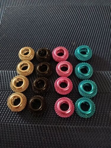 Metal Hard Mesh Beads Loose New Lot Of 16