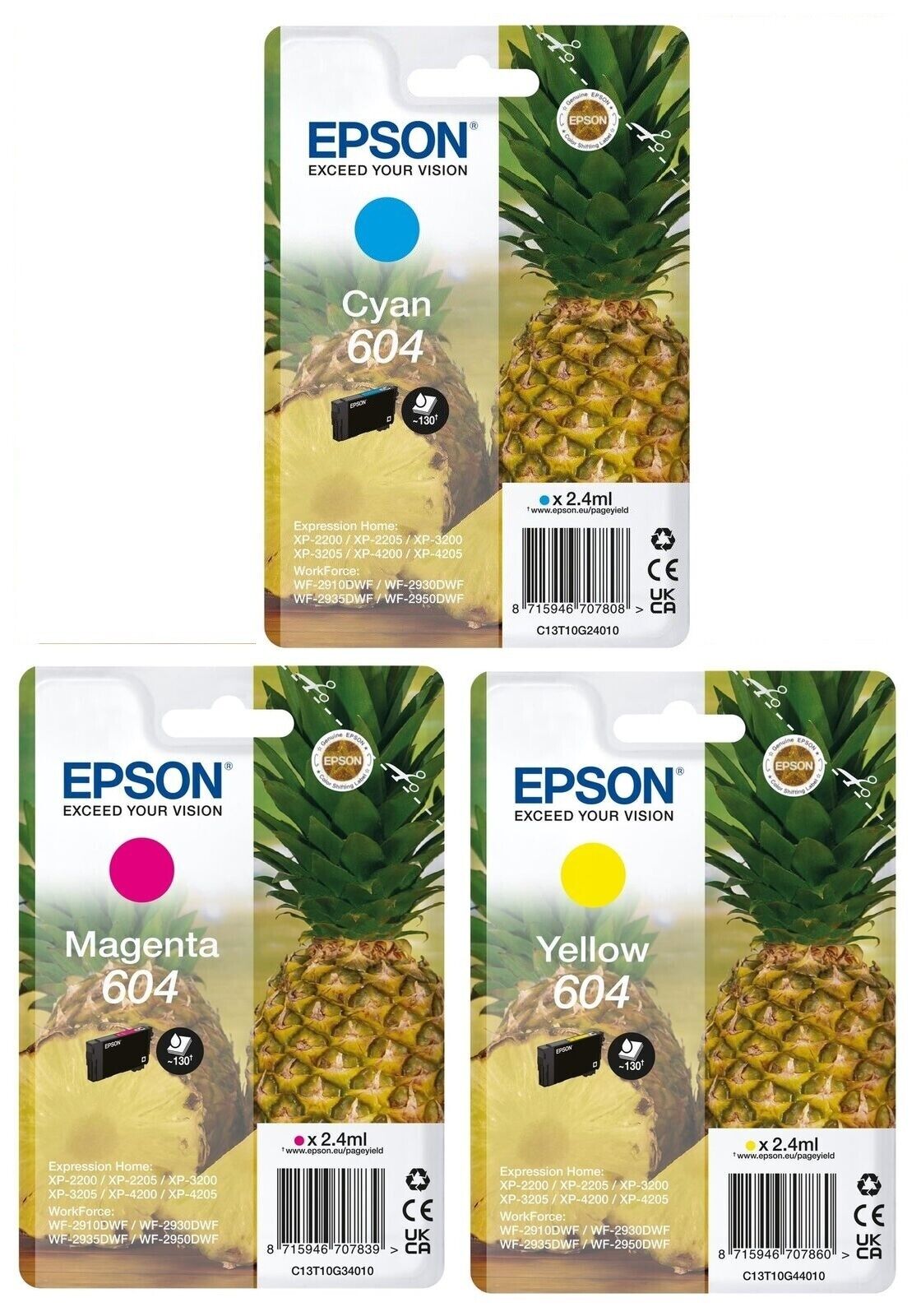 Epson Ink/604 Pineapple C13T10G64010 Multipack : : Informatique