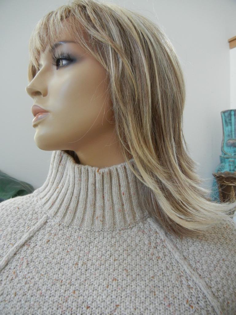 REI CO-OP WALLACE LAKE BEIGE WOOL CHUNKY KNIT MOCK NECK MEDIUM