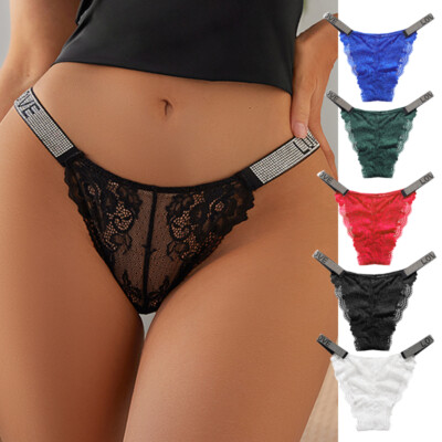 1/5 Pack Lot Womens Sexy Lace Panties Underwear Thong G string Lingeries Briefs
