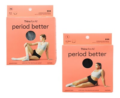 Thinx for All Period Better Brief Panty Underwear, Women's Menstrual Panties