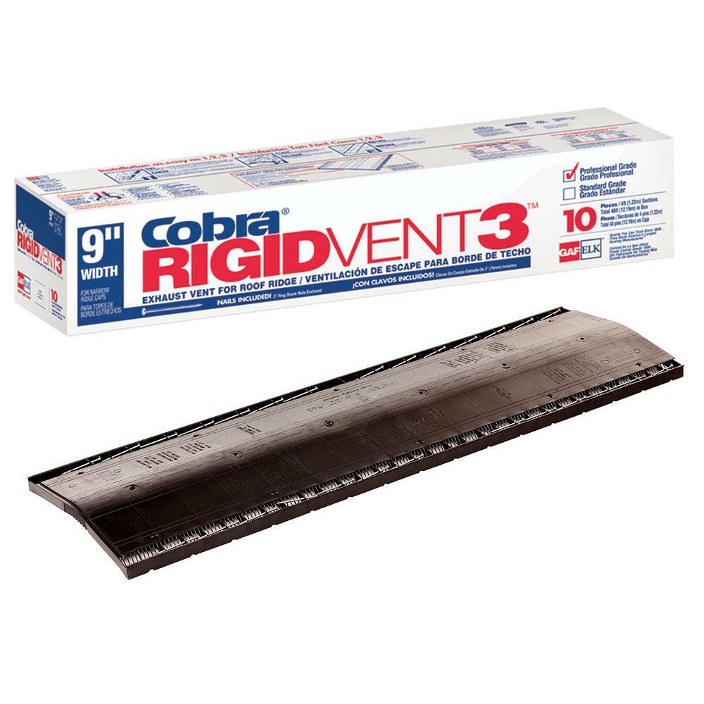GAF Roof Attic Exhaust Vent Ventilation Roofing Black 13-3/4