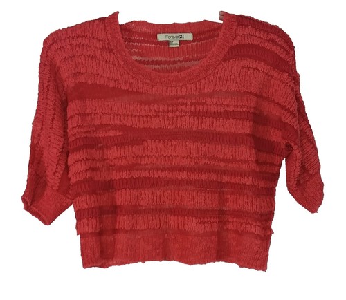 Pull Manches Courtes Forever 21 – Femme, Taille S, Bleu, Style Pullover