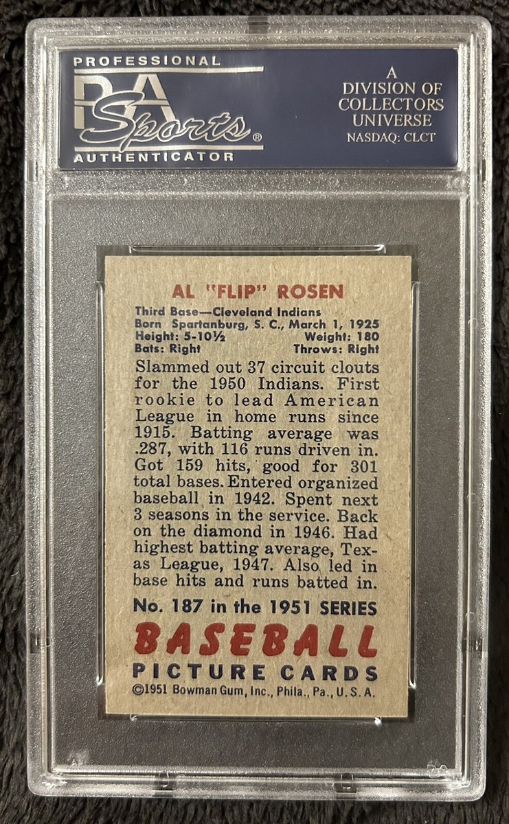1951 Bowman Al “Flip” Rosen #187 PSA 8 | eBay