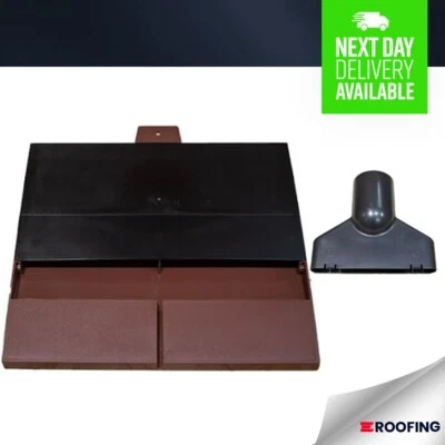 ULTI-MATE Plain Roof Vent, Ventilation For Clay/Concrete Tiles ANT RED *Adaptor Included*