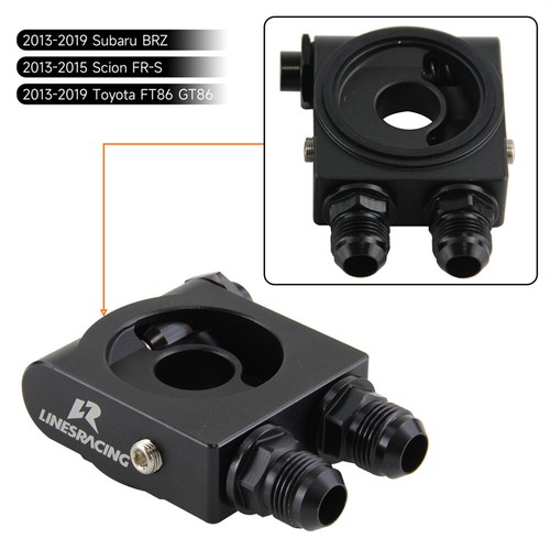 Ölblock Adapter Kit Thermostat für Subaru BRZ Scion FR-S GT86 FT86 FA20 Schwarz - Picture 7 of 8