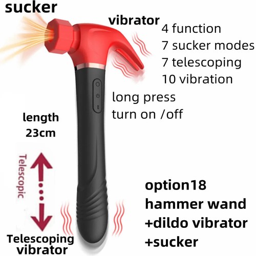 4IN1 Hammer Vibrator mit 7 stoßenden saugenden 10 Vibrationsspielzeug für Frau Männer - Bild 7 von 25