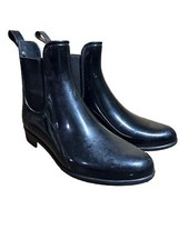Marc Fisher Women’s Boots Rainy 2 Black Synthetic Patent Pull On Rain Size 8M
