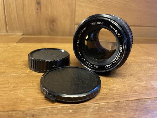 Mint Minolta MC Rokkor PG 50mm F/1.4 Standard Prime Lens SR Mount From Japan - Zdjęcie 1 z 10