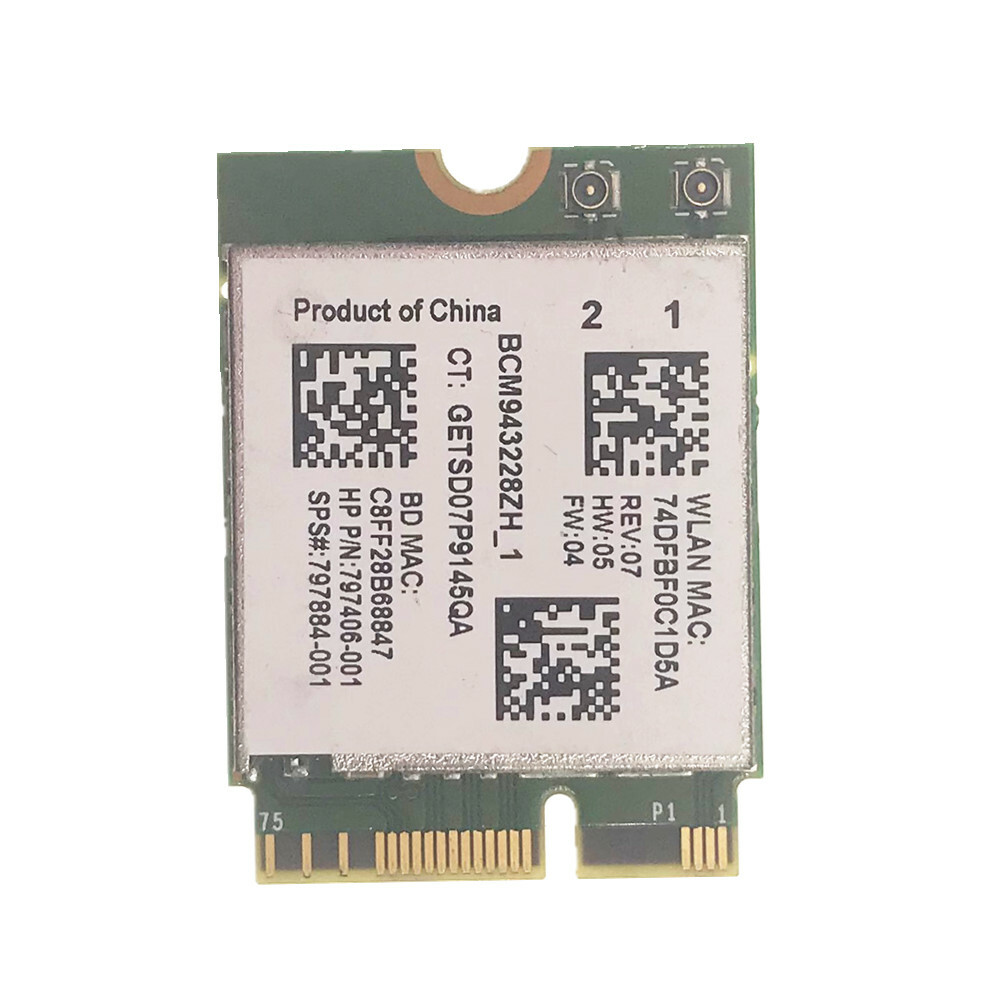 HP Broadcom BCM943228Z 300M NGFF Bluetooth 4.0 WiFi Wireless Card