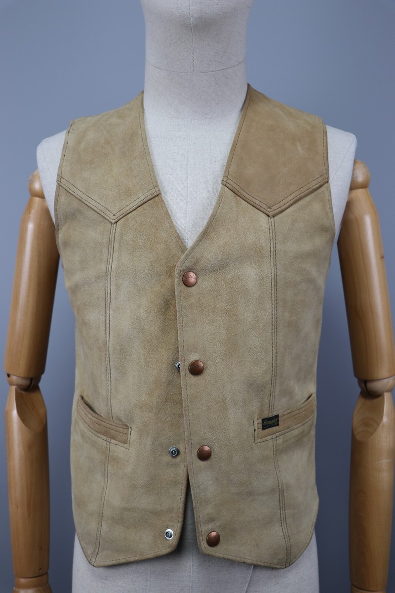 WRANGLER Vintage USA Limited Edition Beige Suede Vest Gilet