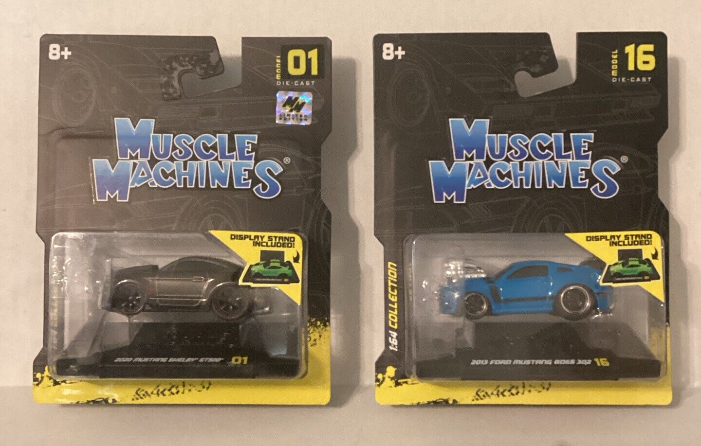 Muscle Machines-Lot Of 2-Mustangs-2020 Shelby GT500 Chase & 2013 Boss 302