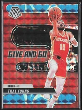 2024-25 Panini Mosaic Basketball Give & Go Trae Young Blue Reactive /99 #8