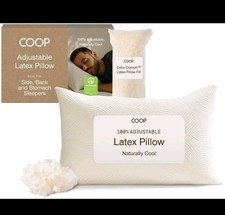 Coop Home Goods Adjustable Latex Pillow King, with Talalay Latex  Microfiber