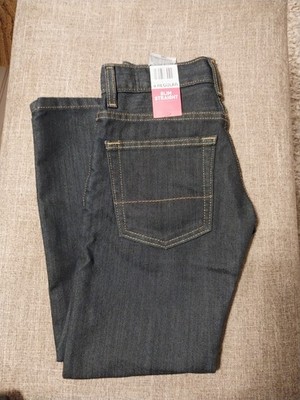 NWT Signature Levi's Boys Jeans Slim Straight  Size 8 Reg Black 3D
