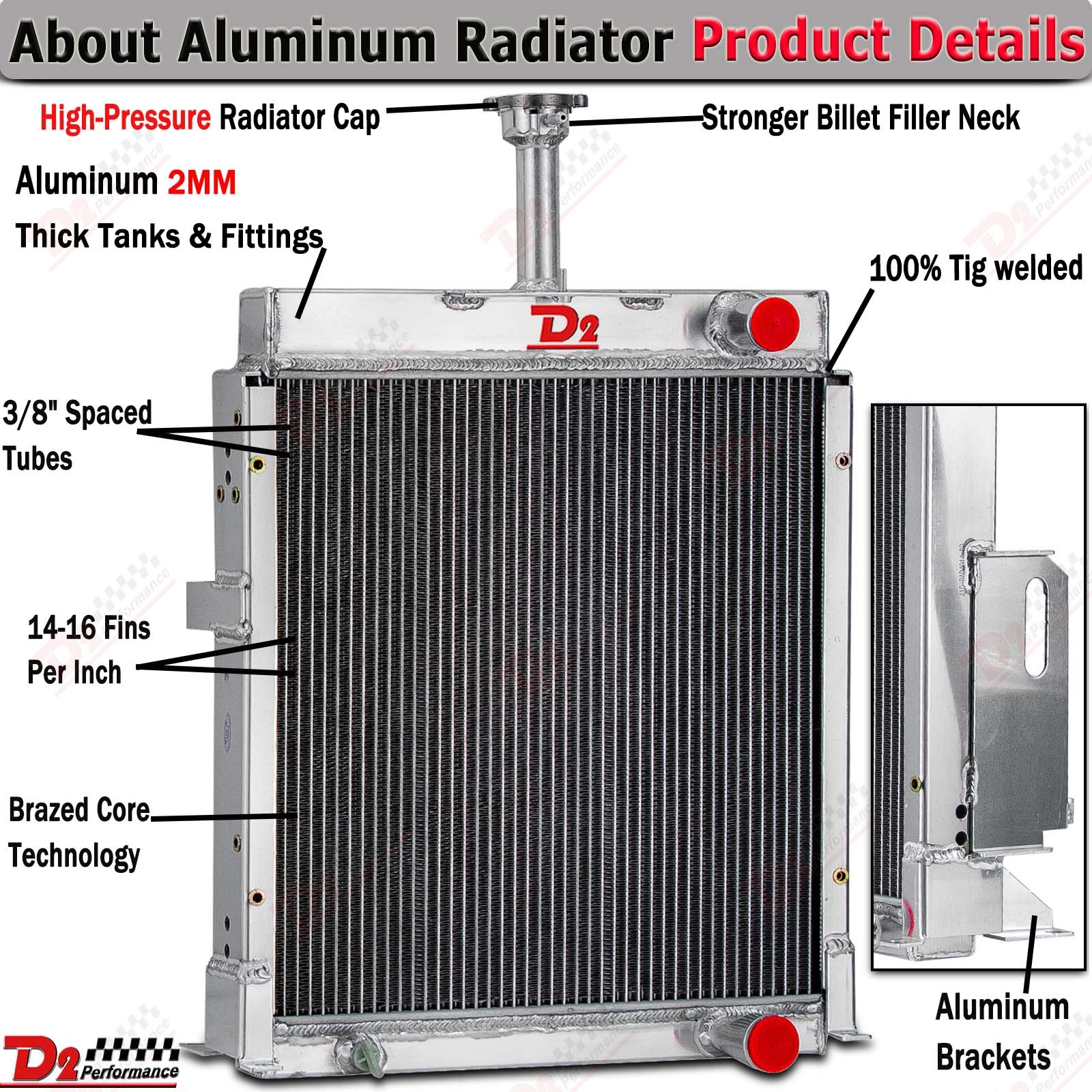 3 Row Radiator For Case IH Tractor 484 485 574 585 685 784 885+ 84524C93 Tractor