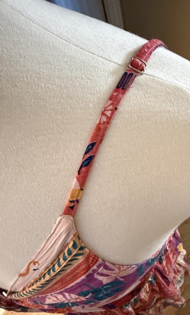 Vintage Patchwork Multi Bird Floral Mini Dress Pi… - image 13