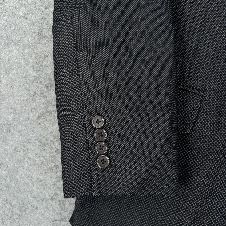 Jos. A. Blazer Bank Signature dorado para hombre 44R negro lana ojo de pájaro forrado con dos botones Foto 3 de 4