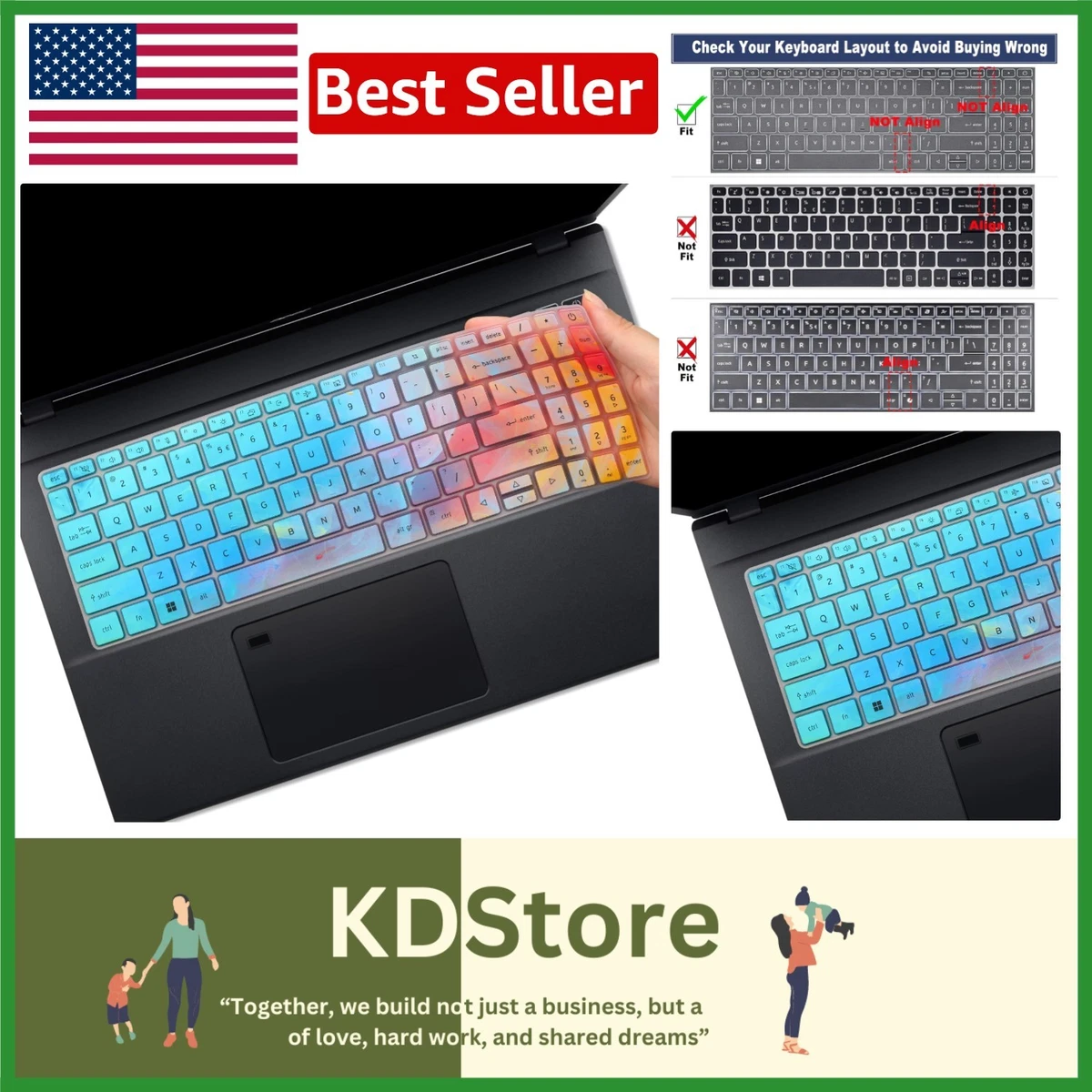 Plasturgie Clavier AZERTY AM2ME000100 Noir pour Acer Aspire 3 A315-56