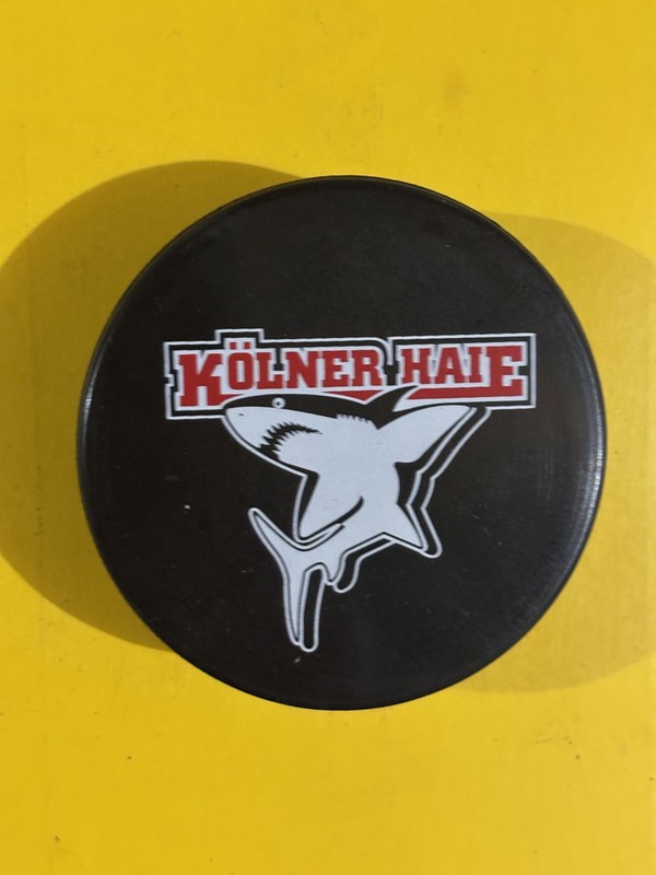 OLD VINTAGE HOCKEY PUCK -  COLOGNE SHARKS KOLNER HAIE GERMANY