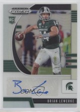 2020 Panini Prizm Draft Picks Rookies Silver Brian Lewerke #142 Auto 0a3