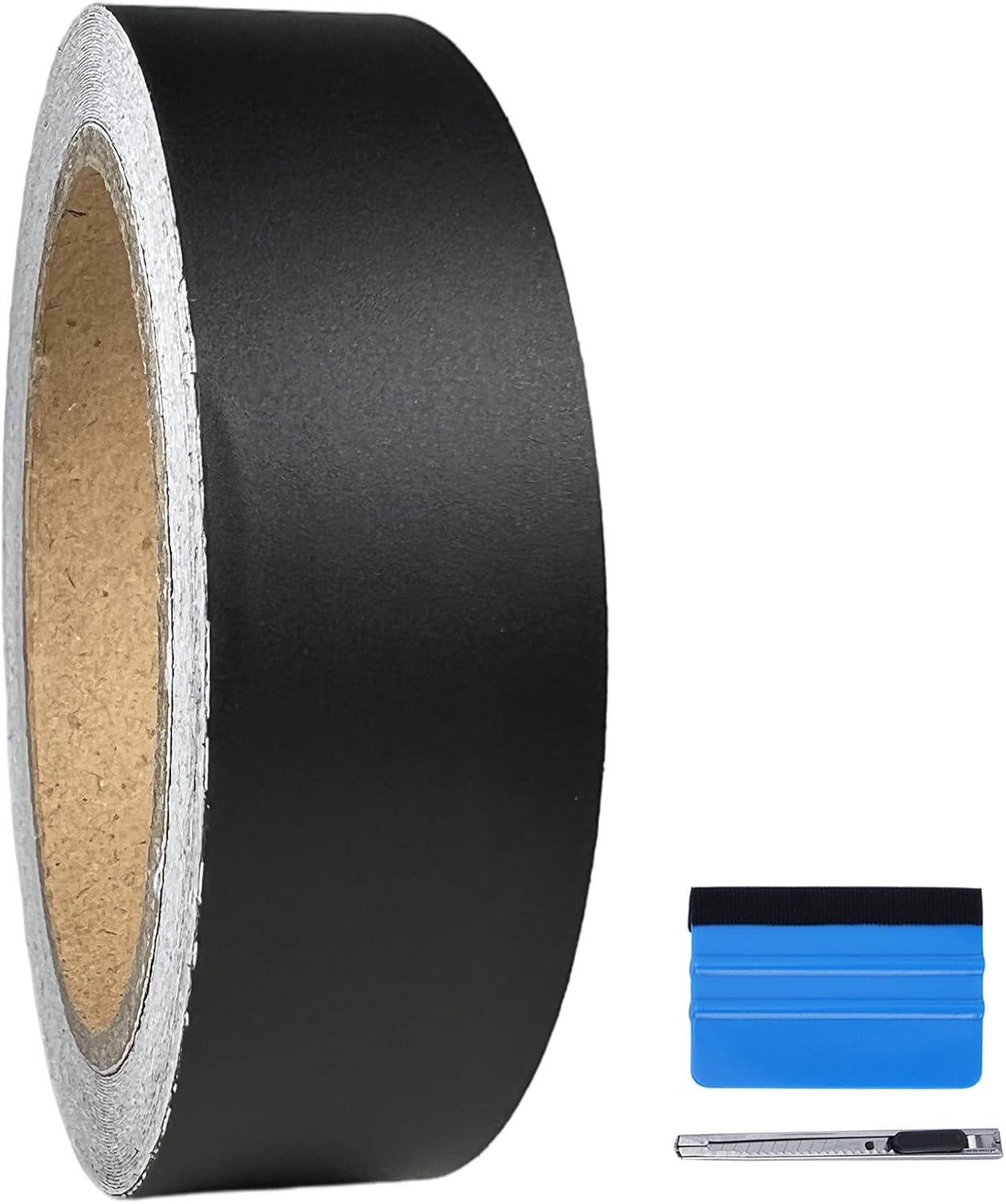 LZLRUN 1Inch x 30Feet Matte Blackout Vinyl Tape - Free Tool Kit Included