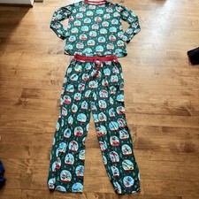 Little Sleepies Adult Medium Pixar Snow globes Christmas Bamboo Pajama Set