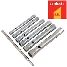 Box Spanners Wrenches Monobloc Tap & 150mm Tommy Bar Set 6mm - 17mm Amtech 6PC