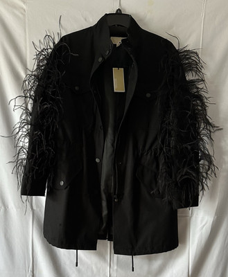 MICHAEL KORS Damen  Parka Gr. XS Schwarz NEU Federbesatz