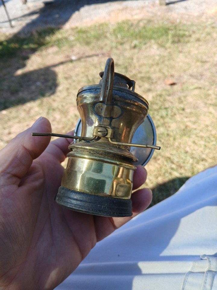 Universal Lamp Co. Auto Lite Miners Carbide Lamp IOB (T) | eBay