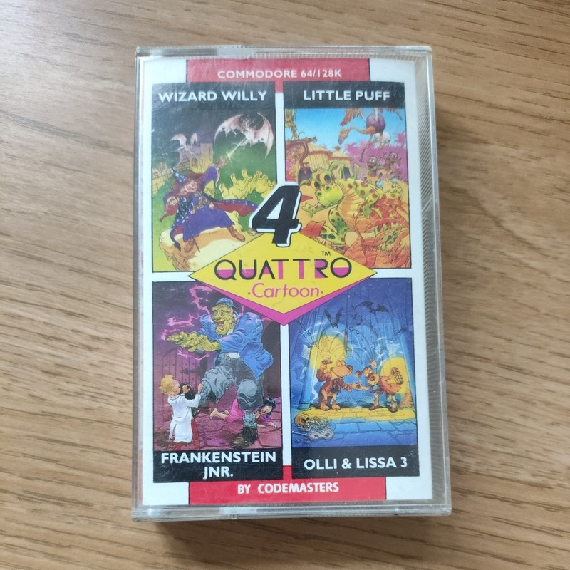 Commodore 64 C64 ~  4 QUATTRO CARTOON (Codemasters) ~ untested
