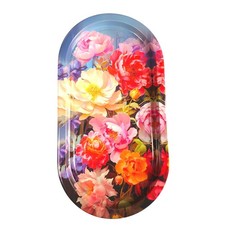 Serviertablett oval 372x198 mm Premium Design Metall lithografiert