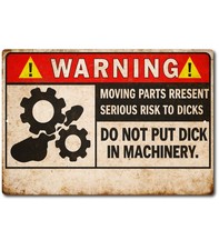 Funny Warning Sign 8x12 Aluminum Metal Garage Man Cave Retro Rusted Look