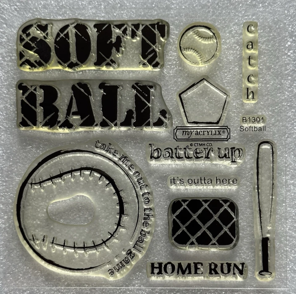 Набор прозрачных марок Close To My Heart My Acrylix B1301 софтбольная спортивная бейсбольная бита - Изображение 2 из 2