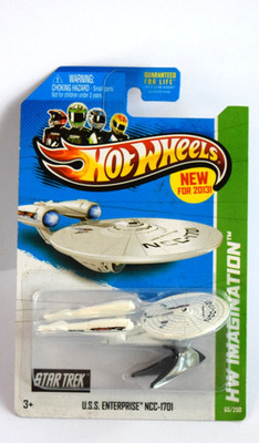 2013 HOT WHEELS STAR TREK USS ENTERPRISE NCC-1701 W/Blaster Tampo