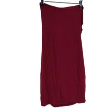 pretty little things womens dress burgundy slinky lace up back bodycon size 10
